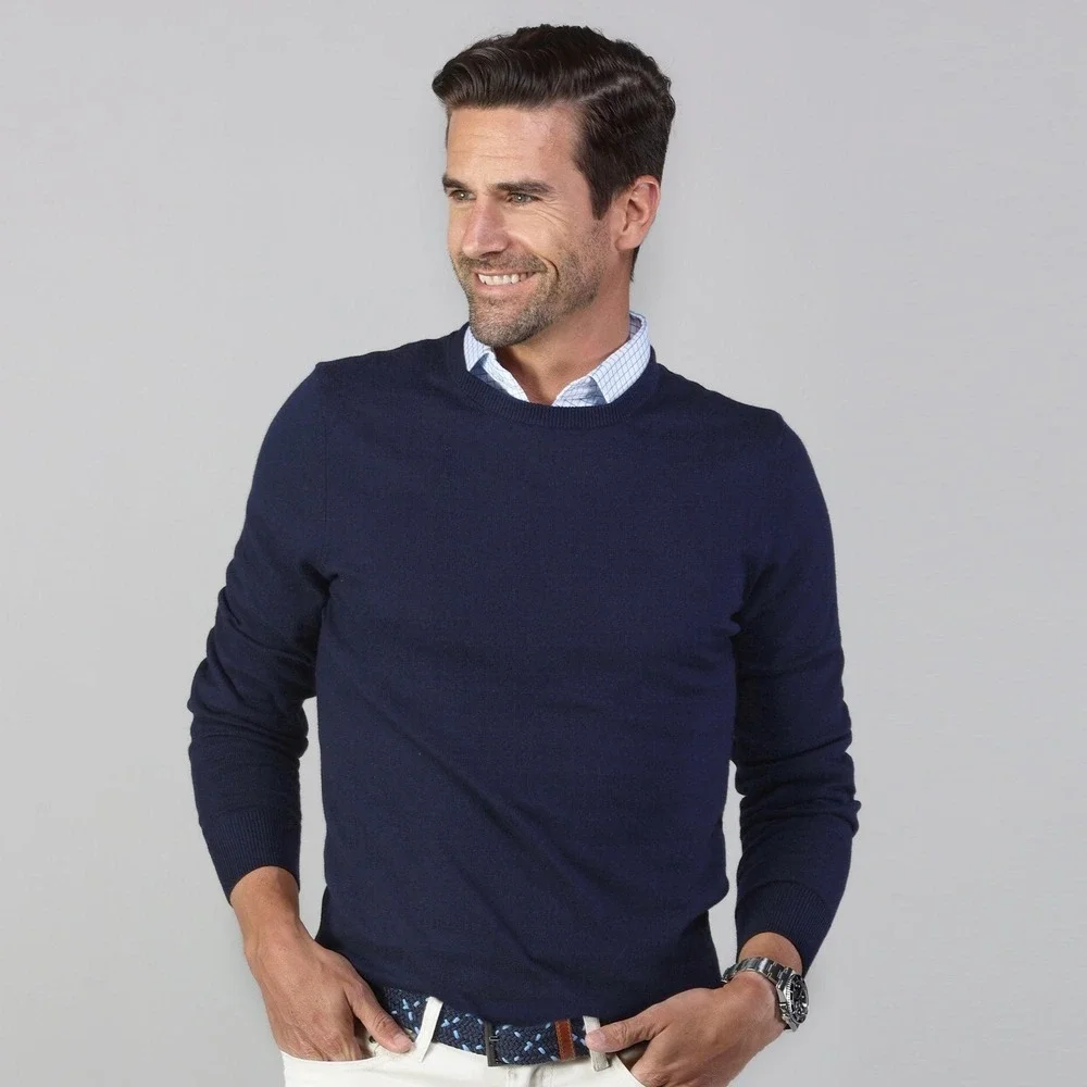 Collars & Co. NWT Luxury Touch Cotton and Cashmere Crew Neck Sweater - Size XL